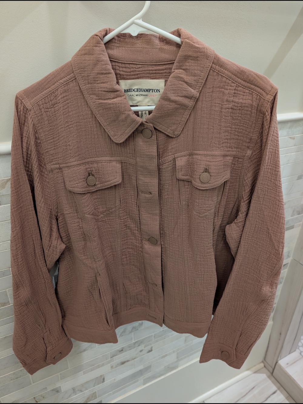 Isaac Mizrahi Cotton Gauze Jacket